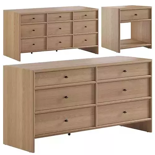 Analisa Furniture Set by Four Hands 3D model