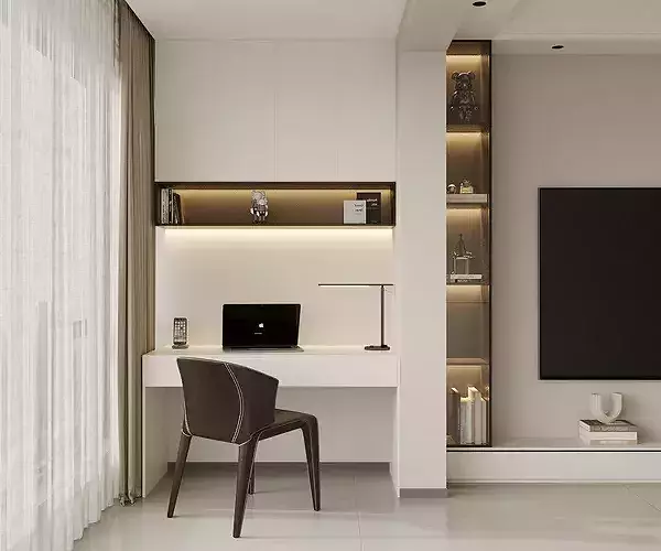Italian-style living and dining room  3D model 3