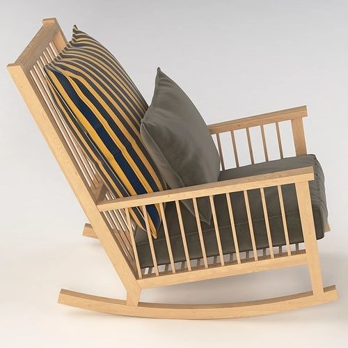 InOut 709 Gervasoni Rocking Armchair 3D model 3