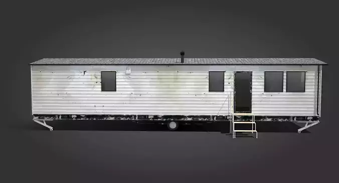 Old Mobile Home 3D model 2