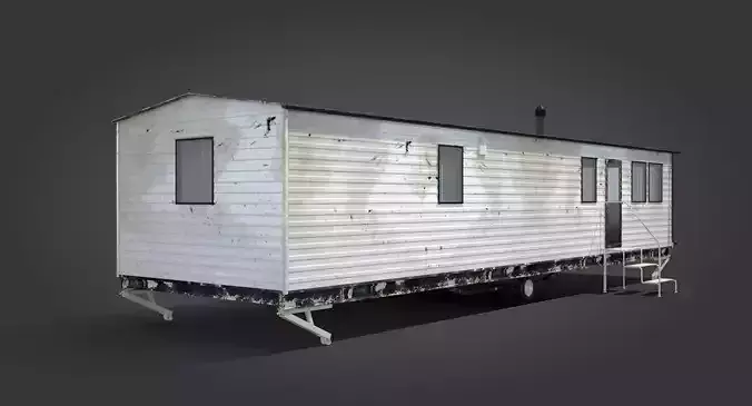 Old Mobile Home 3D model 3