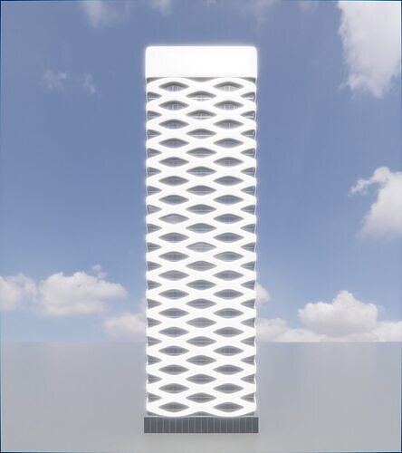 Parametric Building 1a13 3D model 2
