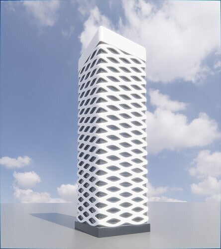 Parametric Building 1a13 3D model 3