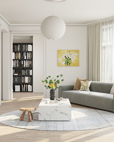 Modern residential indoor 3 d model 3D model 3