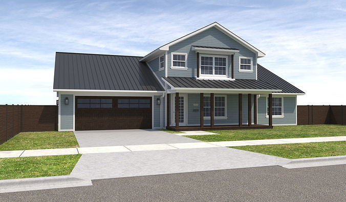 House-107 3D model 2