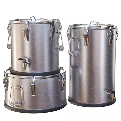 A set of thermoses for transporting food 3D model