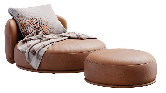 Armchair Rene By Meridiani 3D model 2