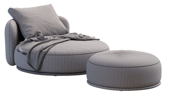 Armchair Rene By Meridiani 3D model 3