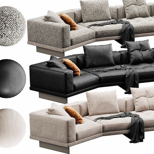 Dylan Sofa Set 01 3D model 2