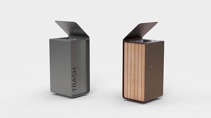 METALCO YES LITTER BIN COLLECTION 3D model 2