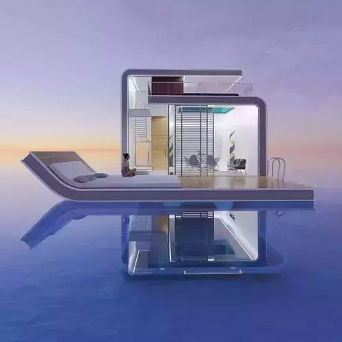 Futuristic Sea House 3D model