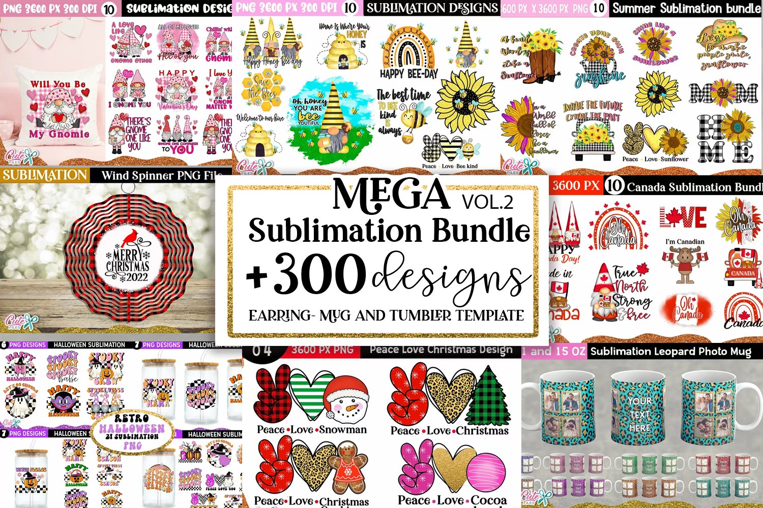 Mega Sublimation Bundle Vol 2| More 300 designs 2