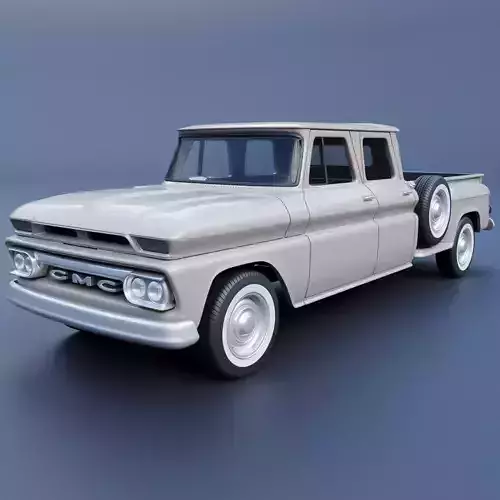 GMC Crew Cab Pickup 1965 3D print model