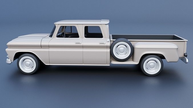 GMC Crew Cab Pickup 1965 3D print model 3