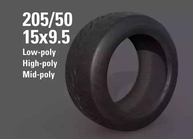 Federal 595 RS 205 50 for 15x9 Low-poly 3D model