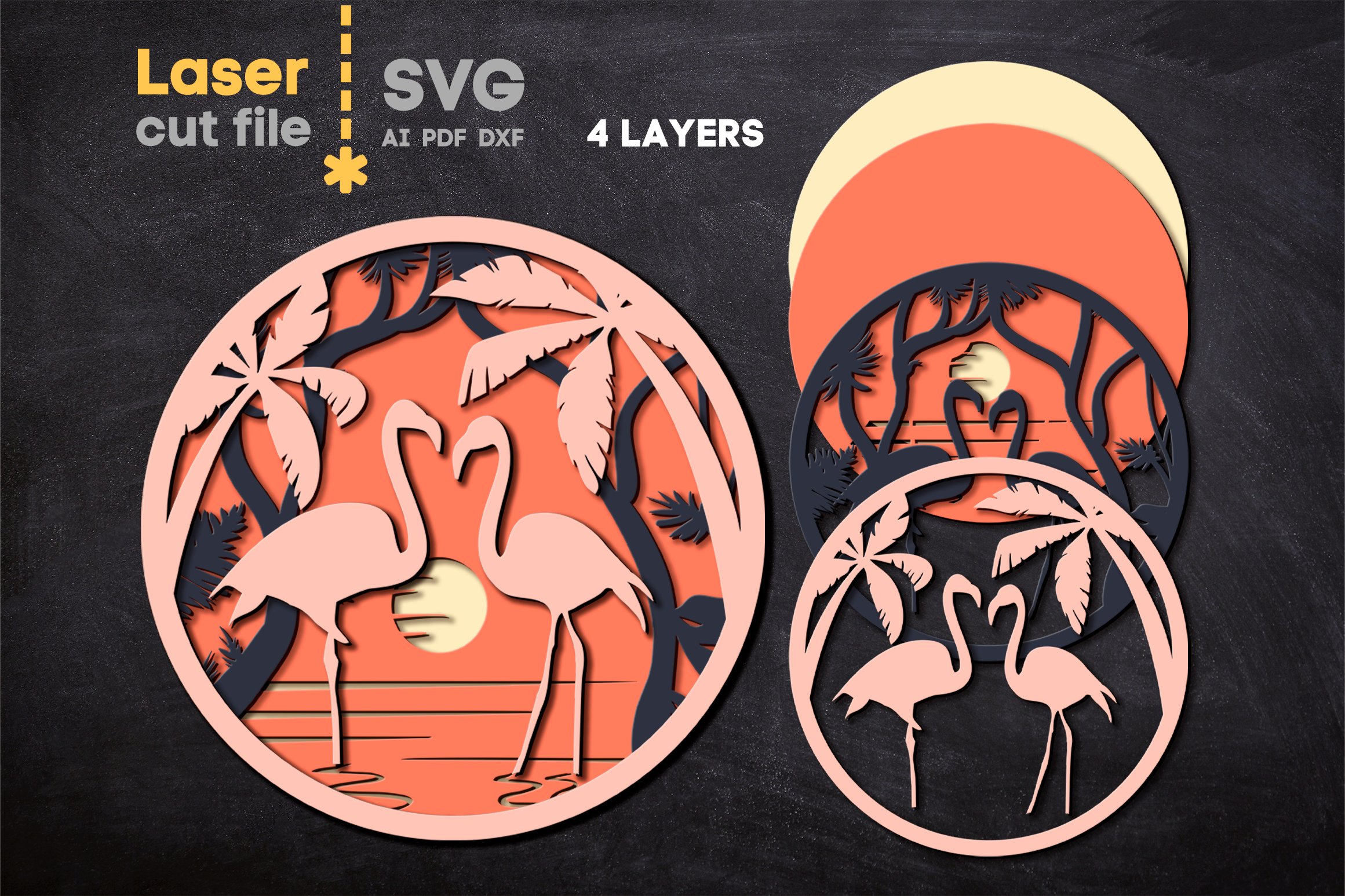 Tropical Birds SVG laser cut files for Glowforge 2