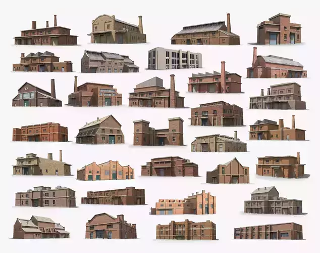 32 Factory Collection 3D Model Pack