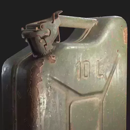 Old Jerrycan Low-poly 3D model